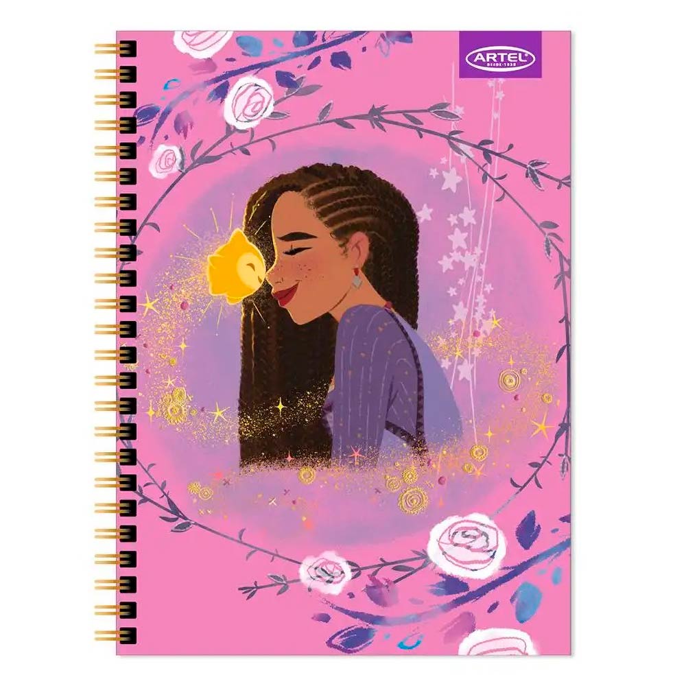 Cuaderno Universitario Artel 100 hojas 7mm Diseño Wish 2024