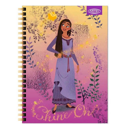 Cuaderno Universitario Artel 100 hojas 7mm Diseño Wish 2024