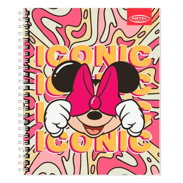Cuaderno Universitario Artel 100 hojas 7mm Diseño Minnie 2024