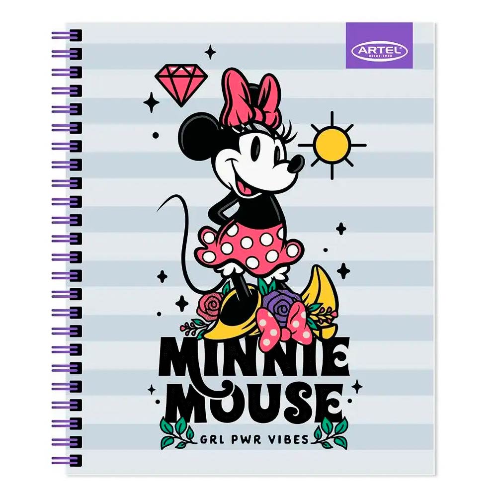 Cuaderno Universitario Artel 100 hojas 7mm Diseño Minnie Girl Power 2024