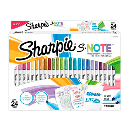 Destacadores Sharpie Note Set 24 Tonos Pasteles