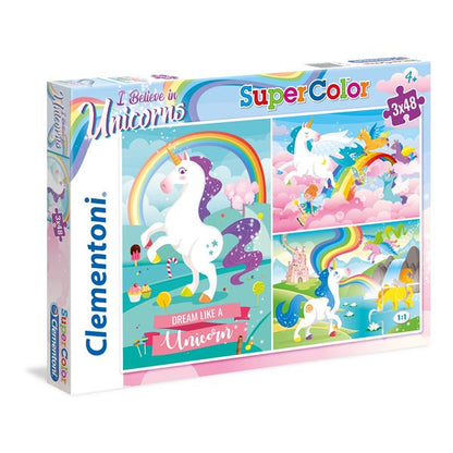 Puzzles 3X48 piezas Unicornios