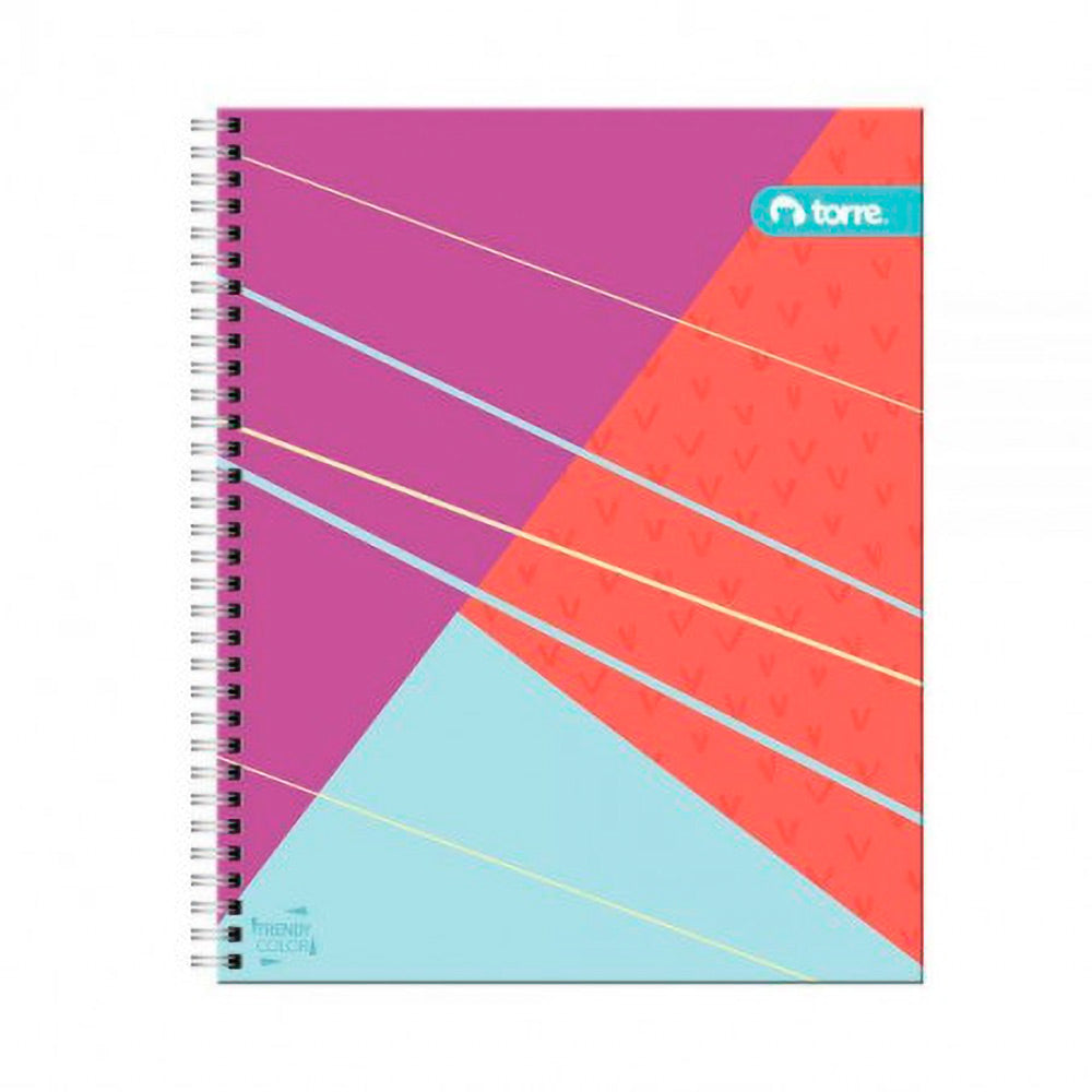 Cuaderno Universitario 7mm 100 Hjs Trendy Color Torre