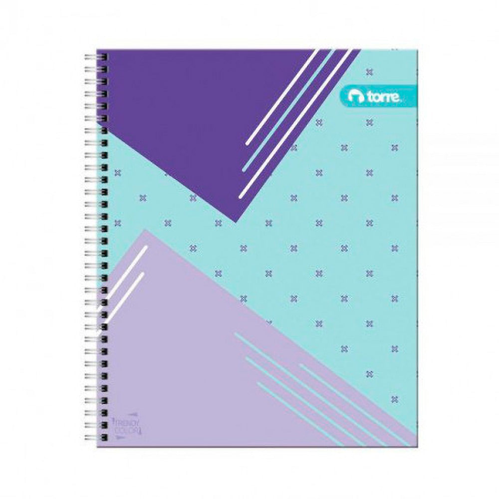 Cuaderno Universitario 7mm 100 Hjs Trendy Color Torre
