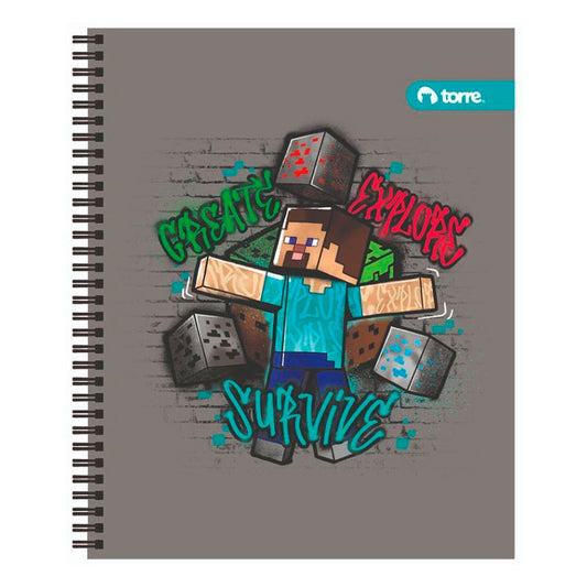 Cuaderno Universitario Clásico Minecraft 7 mm 100 h