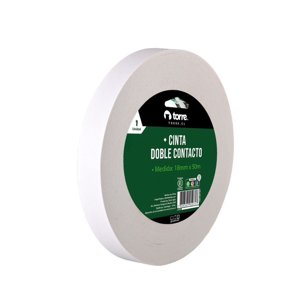 Cinta Doble Contacto 18mm x 50 mt  Torre