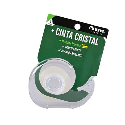 Cinta cristal 18mm x 30 mt con dispensador Torre