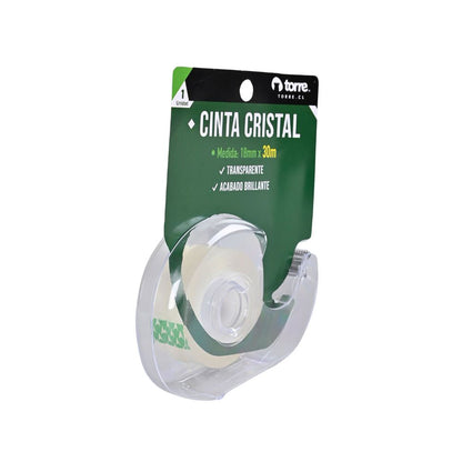 Cinta cristal 18mm x 30 mt con dispensador Torre