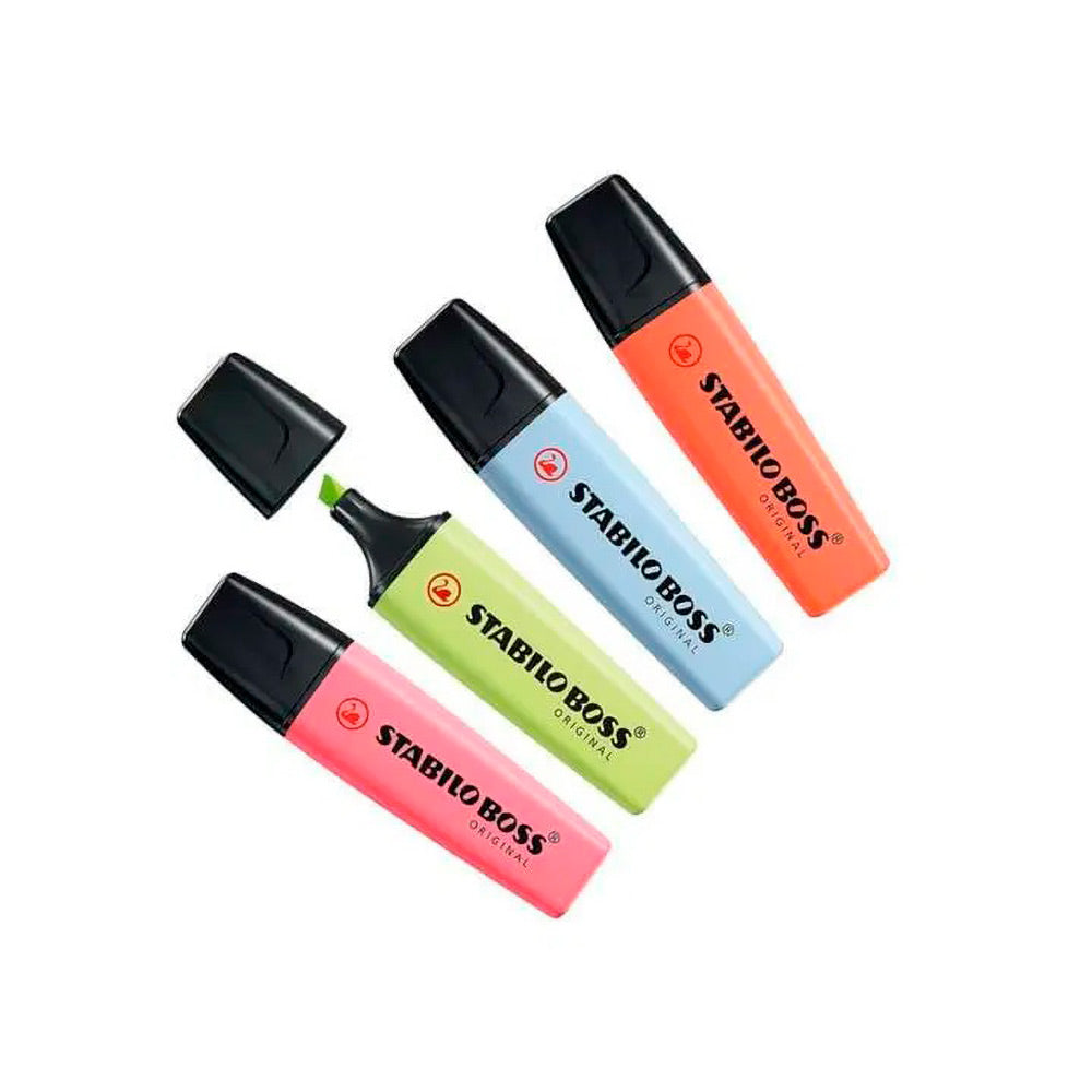 Set Destacadores Stabilo boss Pastel 4 colores Limon Cherry