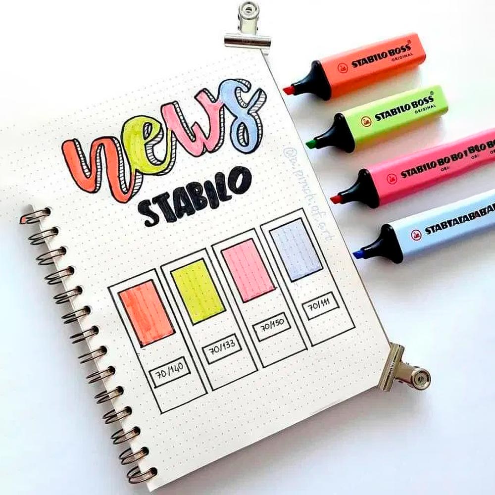 Set Destacadores Stabilo boss Pastel 4 colores Limon Cherry