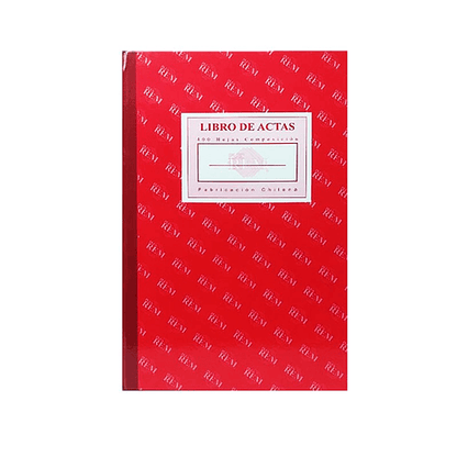 Libro actas 400 hojas lineal rem max
