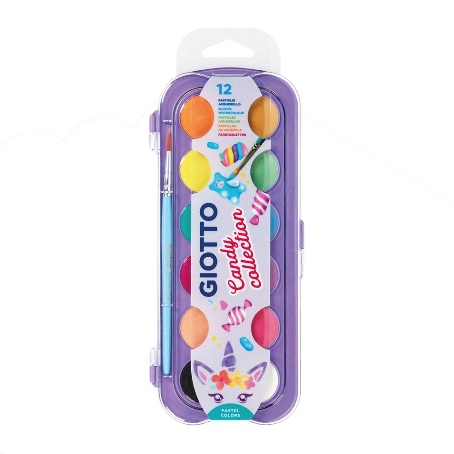 Estuche 12 acuarelas Candy Collection Giotto