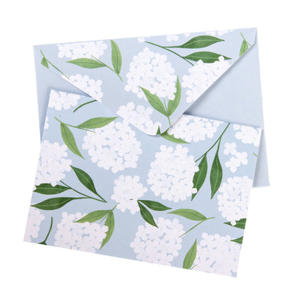 Caja de Tarjetas Hortensias Blancas