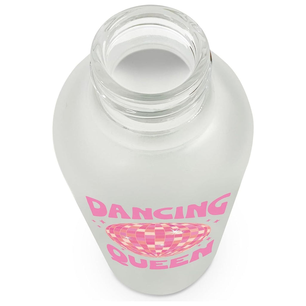 Botella de Vidrio con Bombilla Dancing Queen