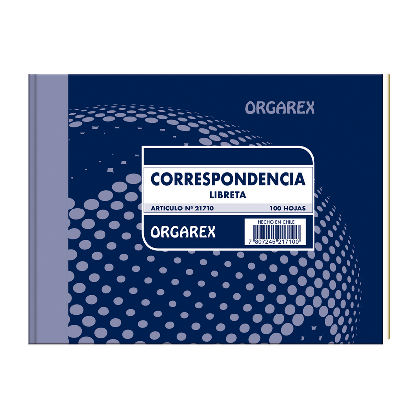 Libreta de correspondencia Orgarex n°21710 100 hojas