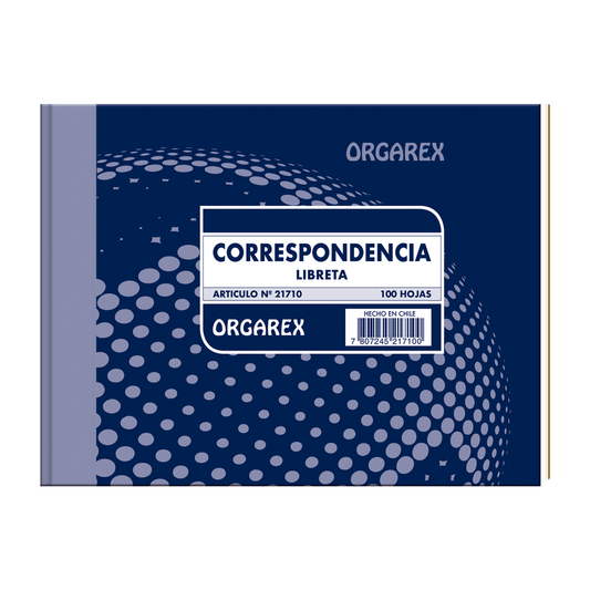 Libreta de correspondencia Orgarex n°21710 100 hojas