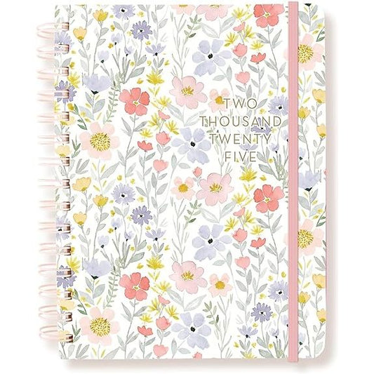 Agenda 2025 Watercolor Floral 18 Meses