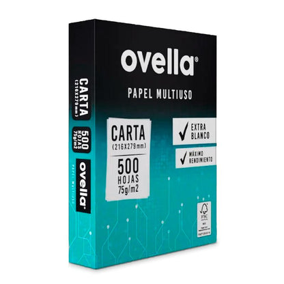 Papel Fotocopia Ovella Carta 75 g 500 Hojas