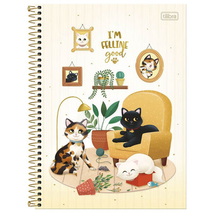 Cuaderno Tapa dura  Tilibra  Cats  100 hj 7mm
