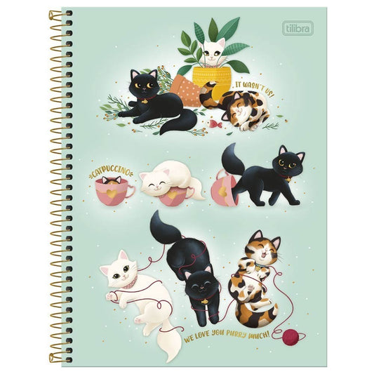 Cuaderno Tapa dura  Tilibra  Cats  100 hj 7mm