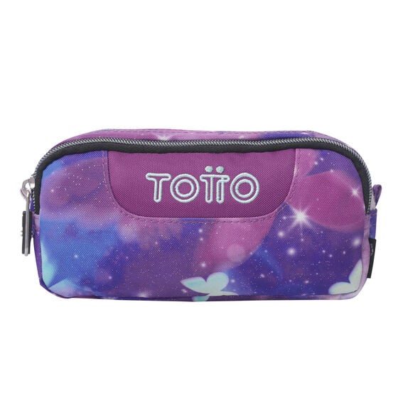 Estuche Multiuso Sobre Violeta Mariposas Glitter