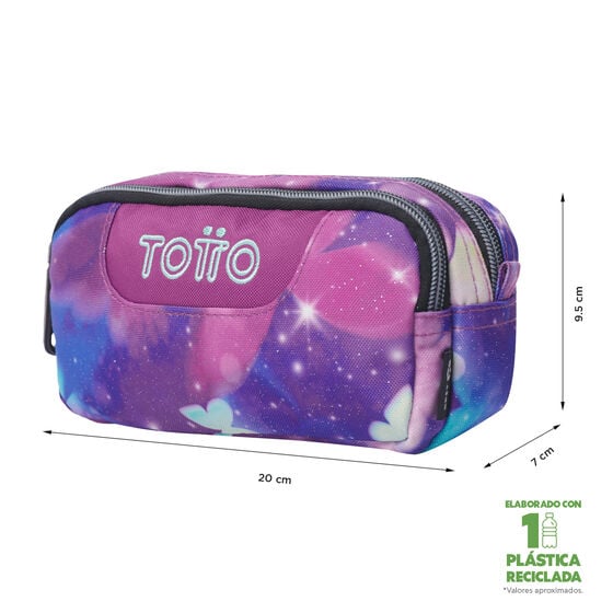 Estuche Multiuso Sobre Violeta Mariposas Glitter