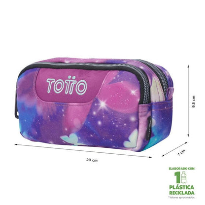 Estuche Multiuso Sobre Violeta Mariposas Glitter