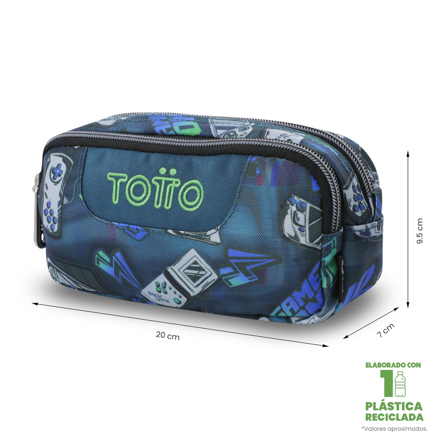 Estuche Multiuso Sobre Azul con diseño