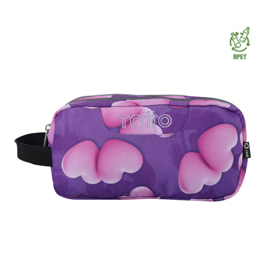 Estuche Escolar Escuadra RPET Morado Chubby