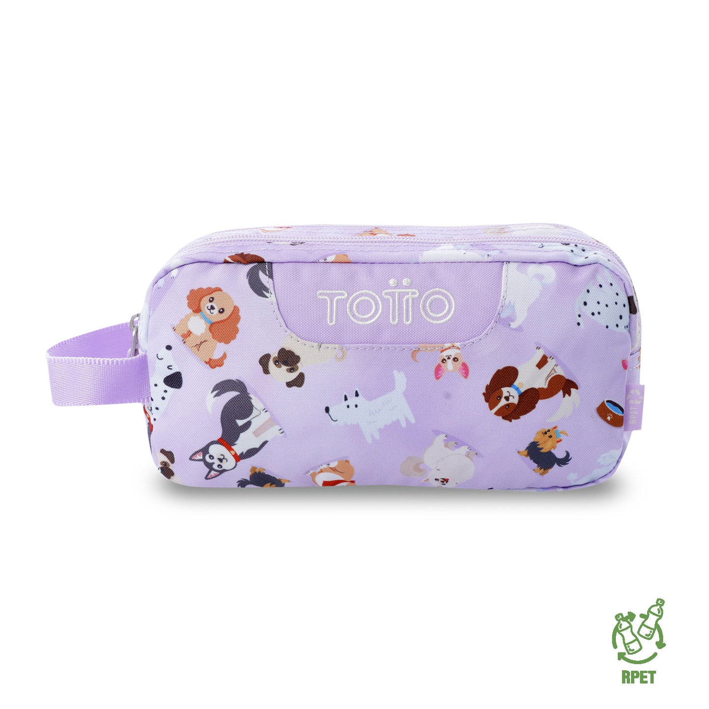 Estuche Multiuso Escuadra Perritos Lila Pequeño