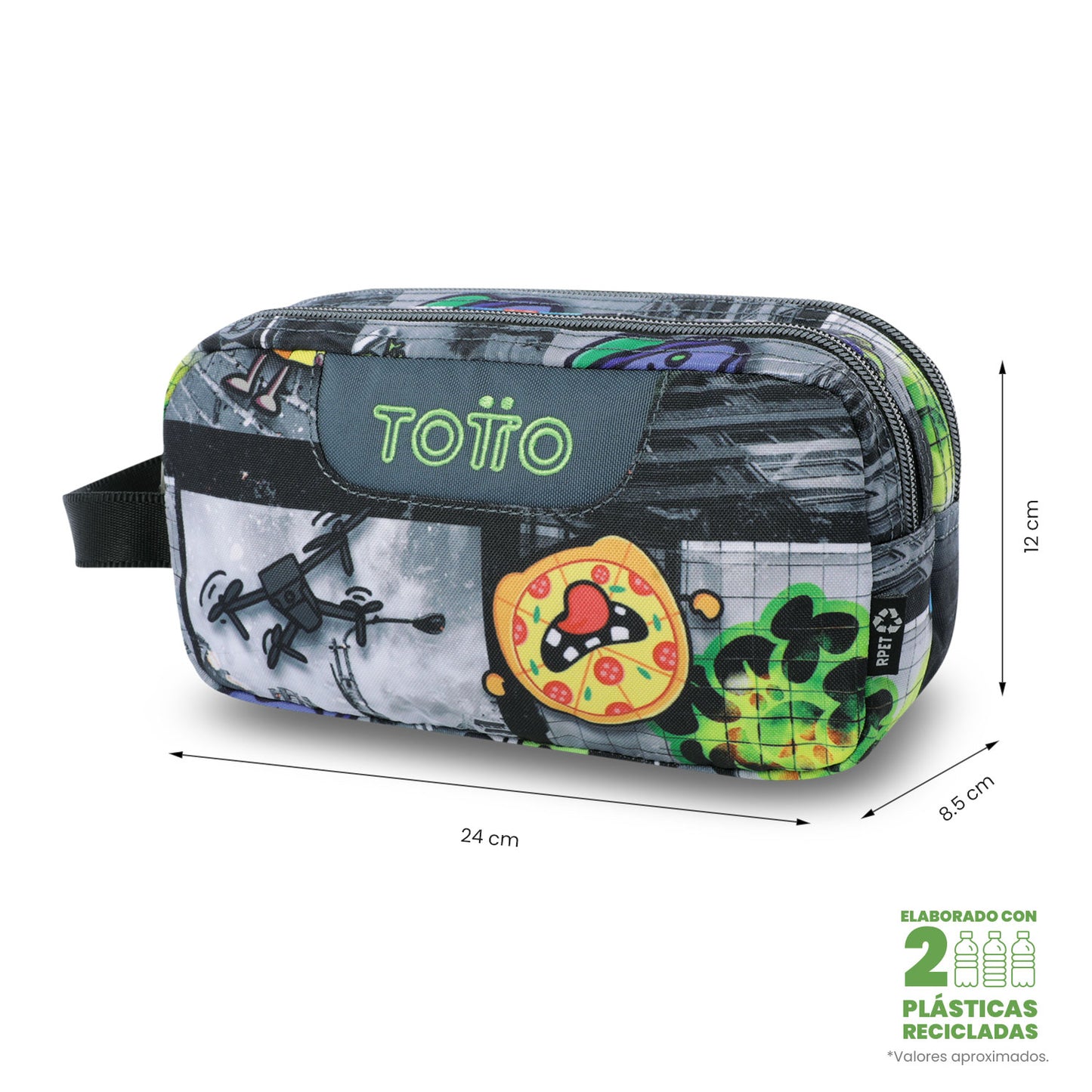 Estuche Multiuso Escuadra Dinosaurios Pequeño