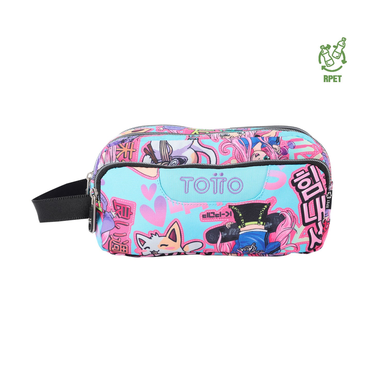 Estuche Escolar Agapec RPET Azul Anime Girls