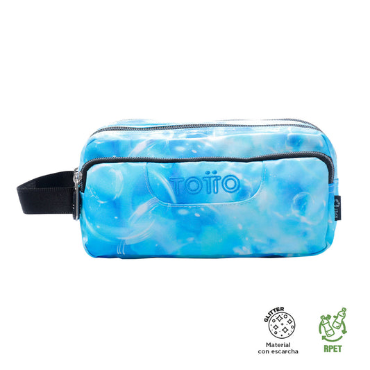 Estuche Agapec Glitter Azul