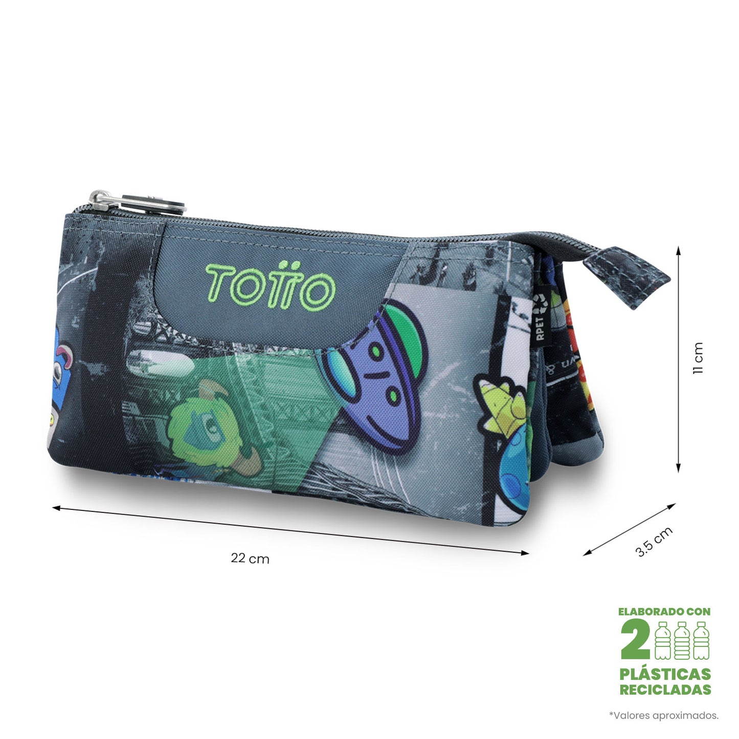 Estuche Multiuso Tablero Dinosaurios Pequeño