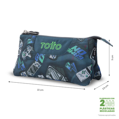 Estuche Multiuso Tablero Azul con diseño