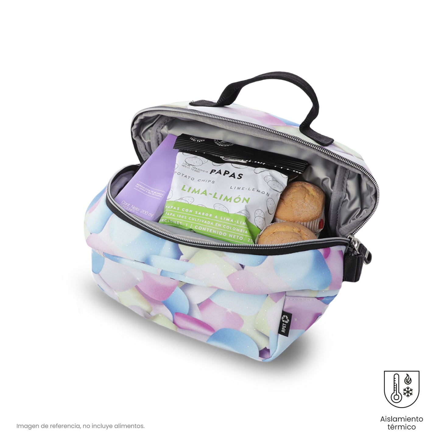 Lonchera Térmica Borrador Glitter Glitter Malvaviscos Mediana