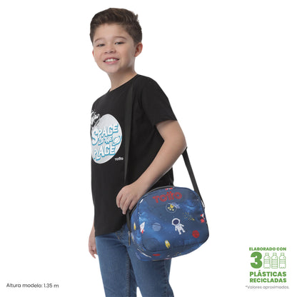 Lonchera Térmica Borrador Azul Mundo Espacial Mediana