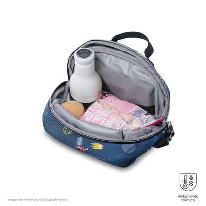 Lonchera Térmica Borrador Azul Mundo Espacial Mediana
