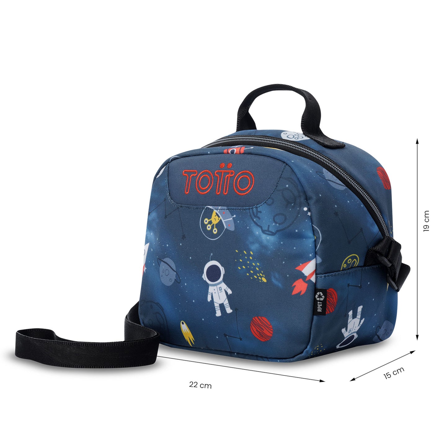 Lonchera Térmica Borrador Azul Mundo Espacial Mediana