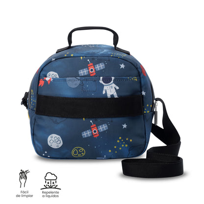 Lonchera Térmica Borrador Azul Mundo Espacial Mediana