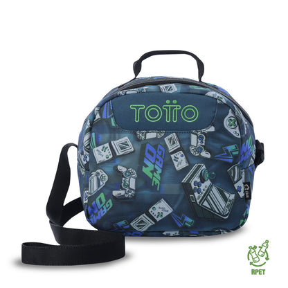 Lonchera Térmica Borrador Azul con diseño Mediana