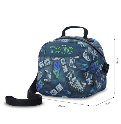 Lonchera Térmica Borrador Azul con diseño Mediana