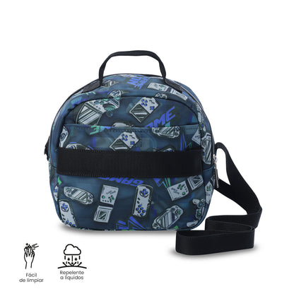 Lonchera Térmica Borrador Azul con diseño Mediana