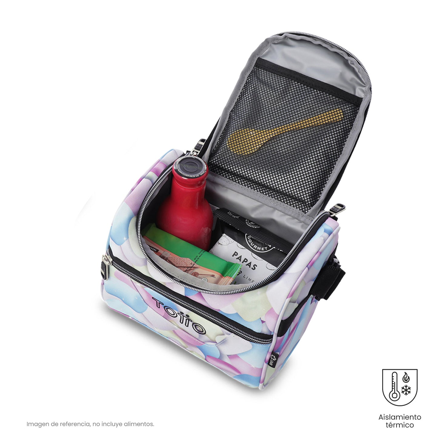 Lonchera Térmica Pizarra Glitter Malvaviscos Mediana