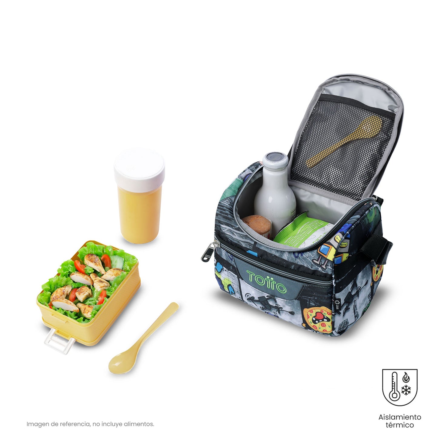 Lonchera Térmica Pizarra Dinosaurios Mediana