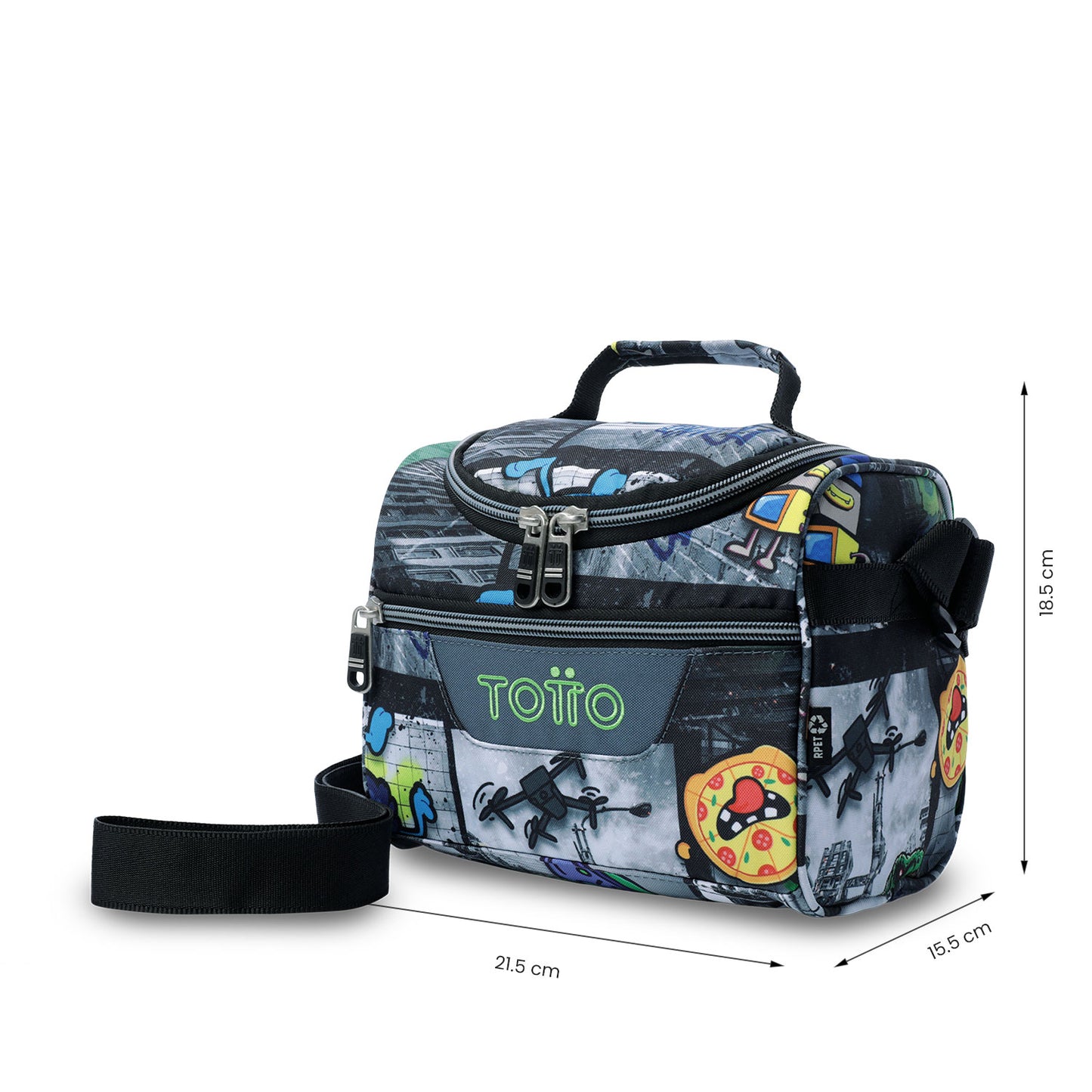 Lonchera Térmica Pizarra Dinosaurios Mediana