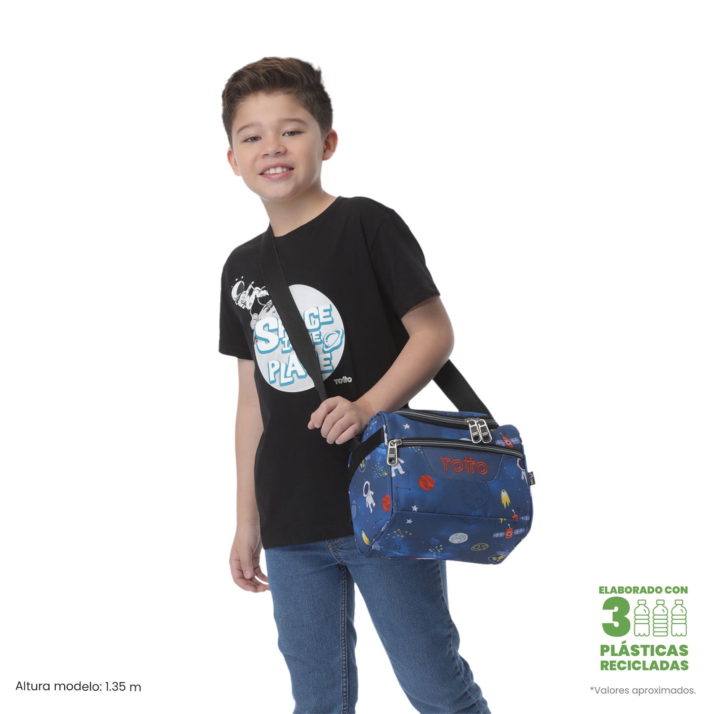 Lonchera Térmica Pizarra Azul Mundo Espacial Mediana