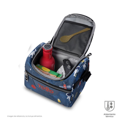 Lonchera Térmica Pizarra Azul Mundo Espacial Mediana