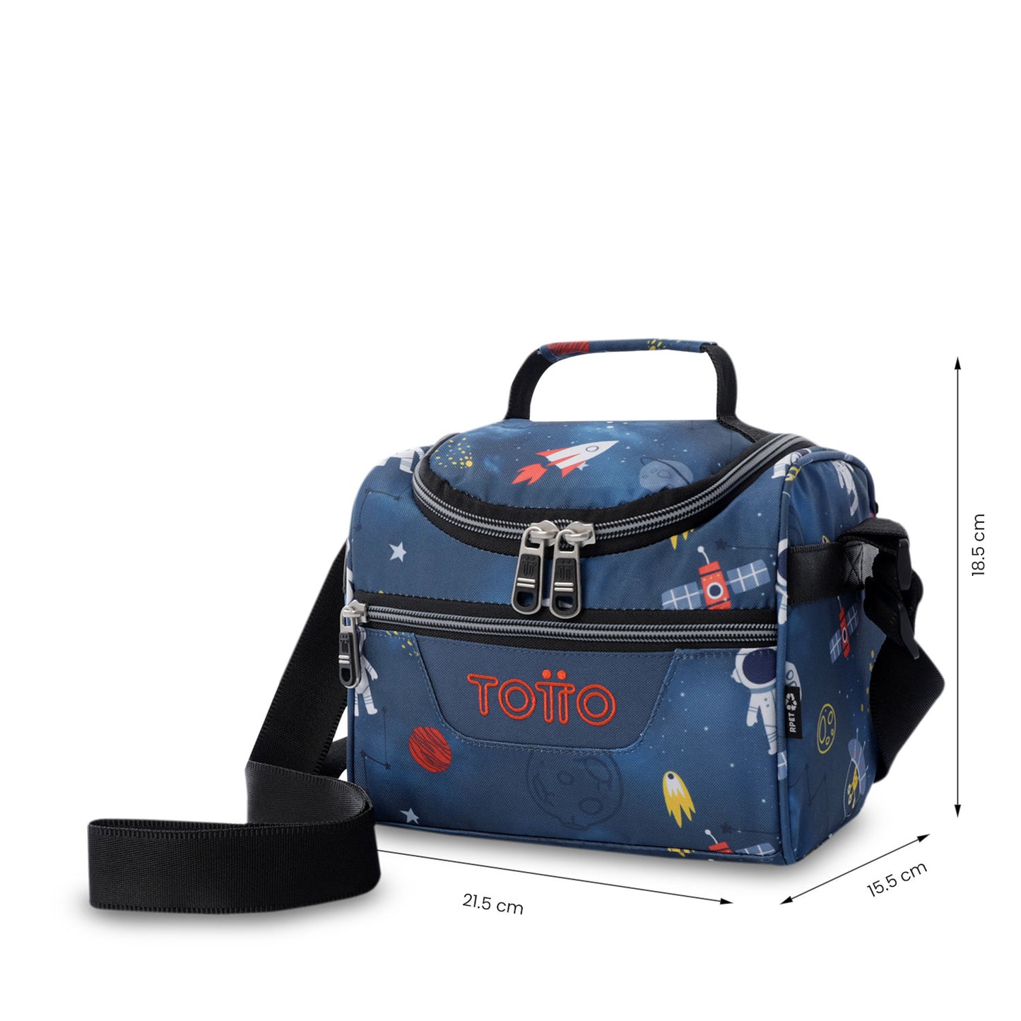 Lonchera Térmica Pizarra Azul Mundo Espacial Mediana