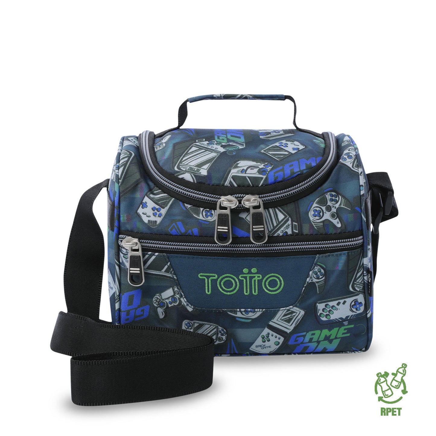 Lonchera Térmica Pizarra Azul con diseño Mediana